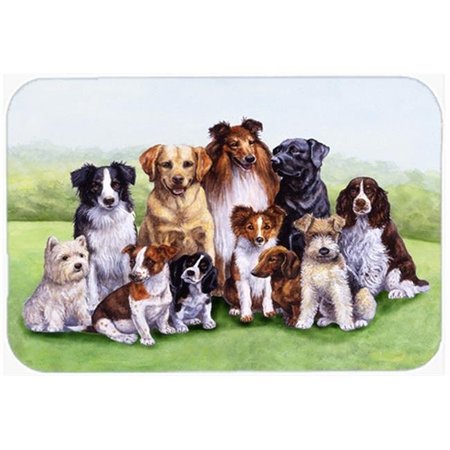 CAROLINES TREASURES Carolines Treasures BDBA316BLCB Springtime Dogs Glass Large Cutting Board BDBA316BLCB